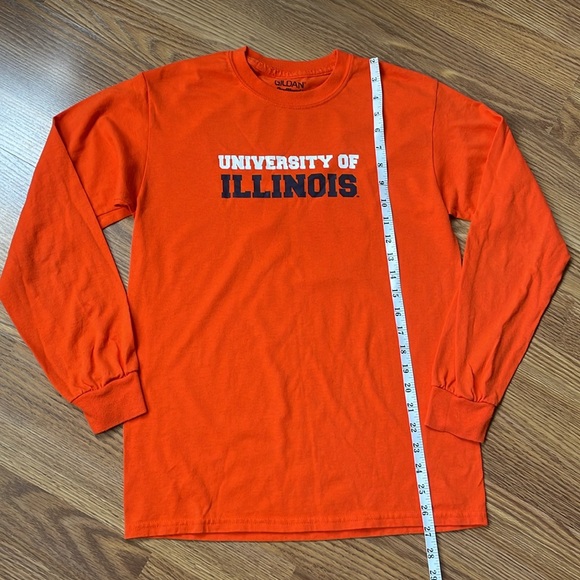 University of‎ Illinois College Long Sleeve Dry Blend T-Shirt Orange Sz S Unisex - Picture 2 of 8